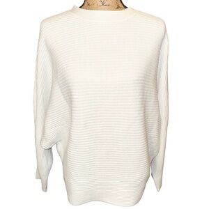 White Batwing Sweater Size Large